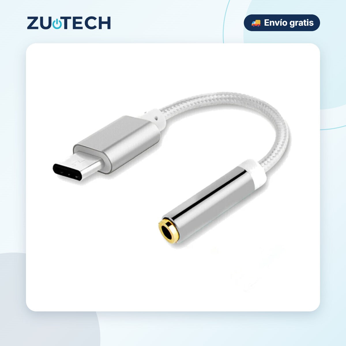 Adaptador de Audio para Auriculares (Jack 3,5 mm) - Zutech