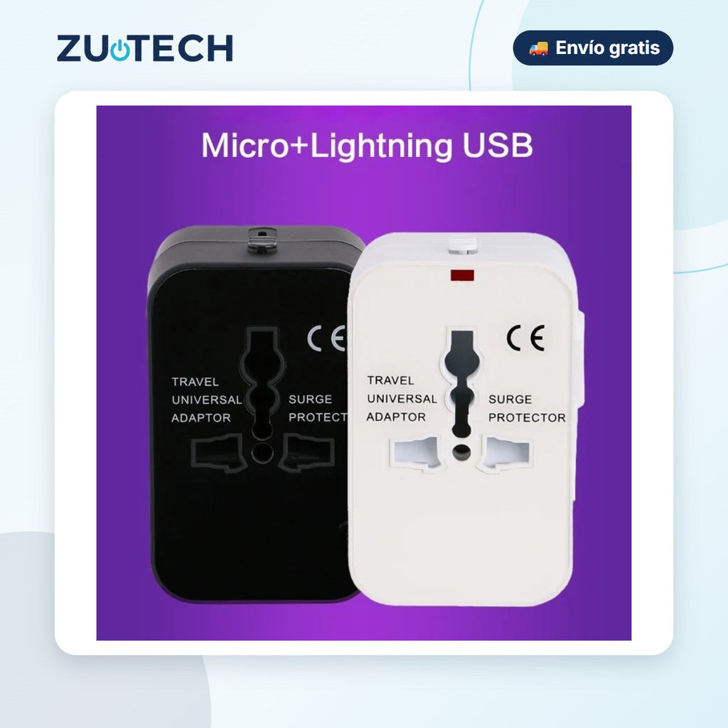 Adaptador de Enchufe de Viaje Multifunción - Zutech