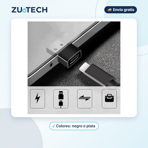Adaptador OTG USB a USB-C - Zutech