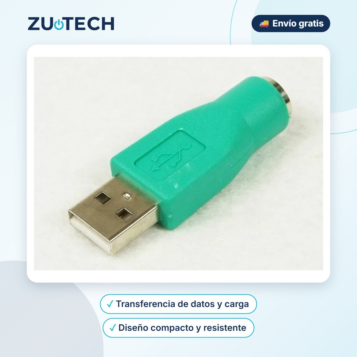 Adaptador USB-C a USB para Ordenador y Móvil - Zutech