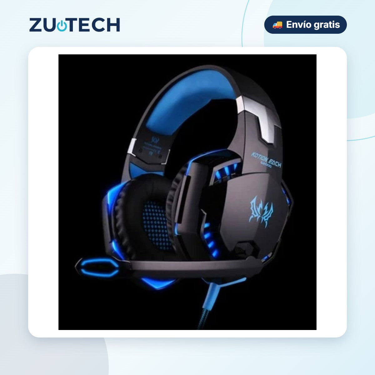 Auriculares Gaming con Cable y Sonido Envolvente - Zutech