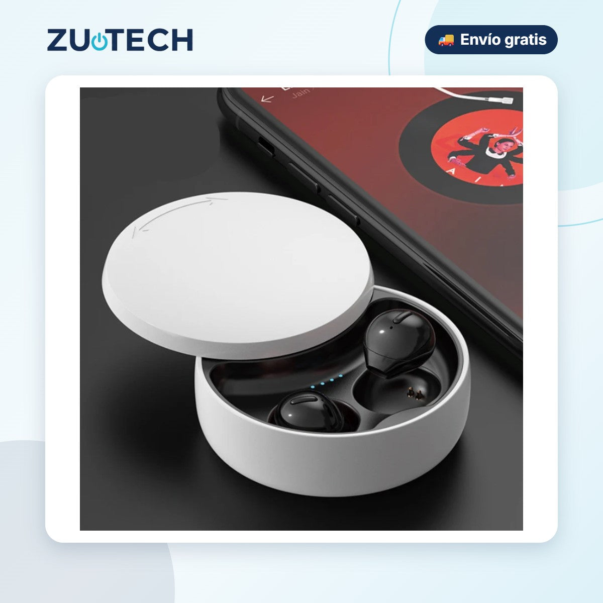 Auriculares Inalámbricos Bluetooth con Estuche de Carga - Zutech