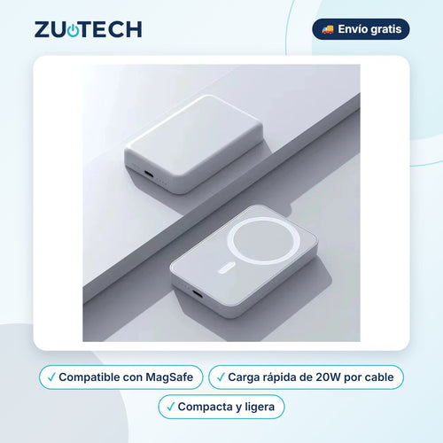 Batería Externa Magnética 10000 mAh 20W (MagSafe) - Zutech