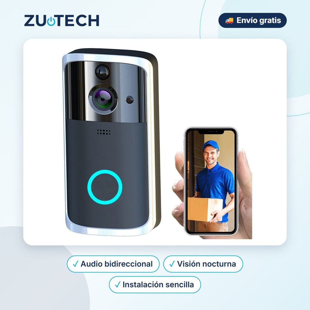 Cámara Timbre WiFi con Vídeo - Zutech