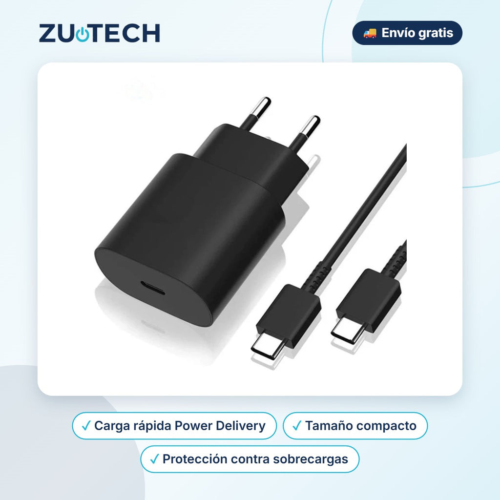 Cargador de Carga Rápida PD 25W / 45W - Zutech