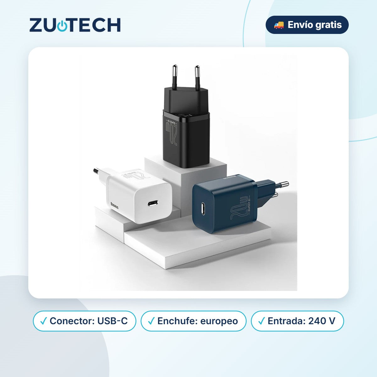 Cargador USB-C Compacto - Zutech