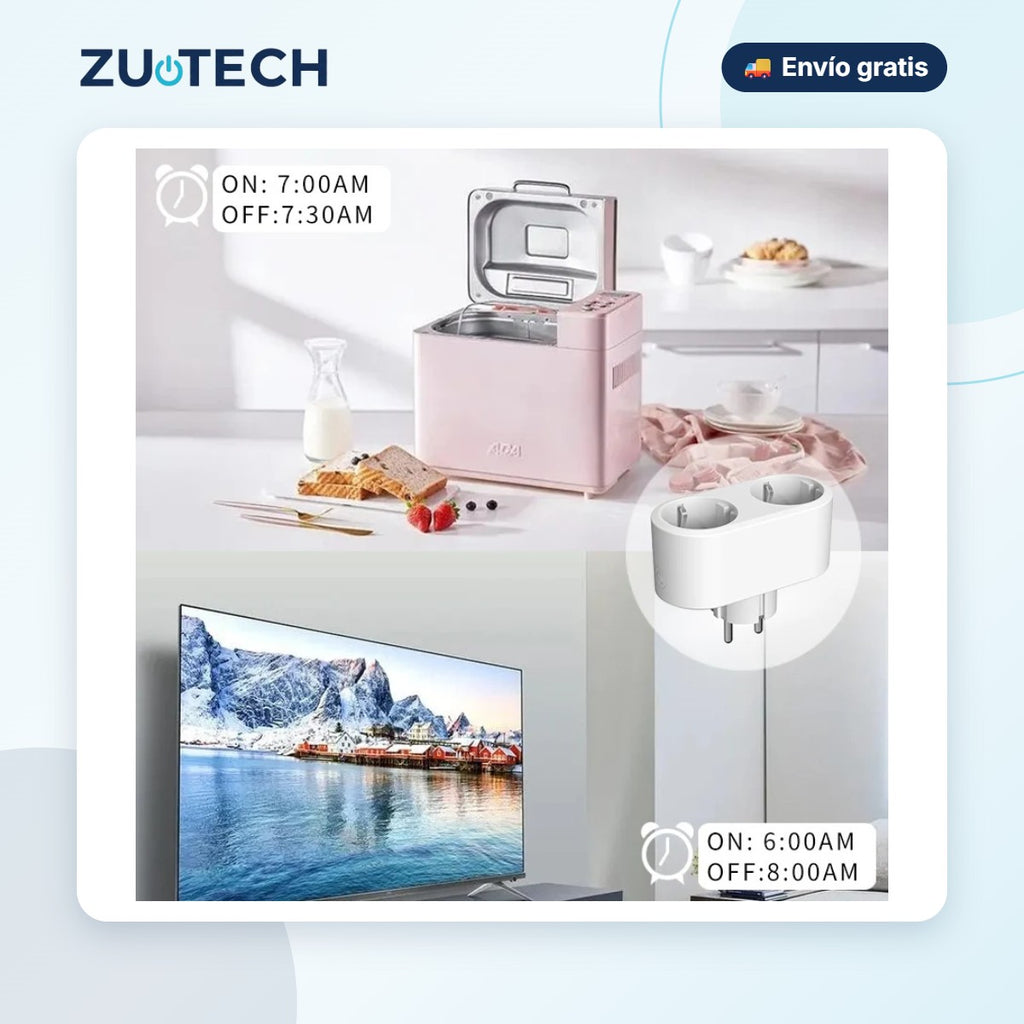 Enchufe Inteligente WiFi 16A Europeo (App Tuya) - Zutech
