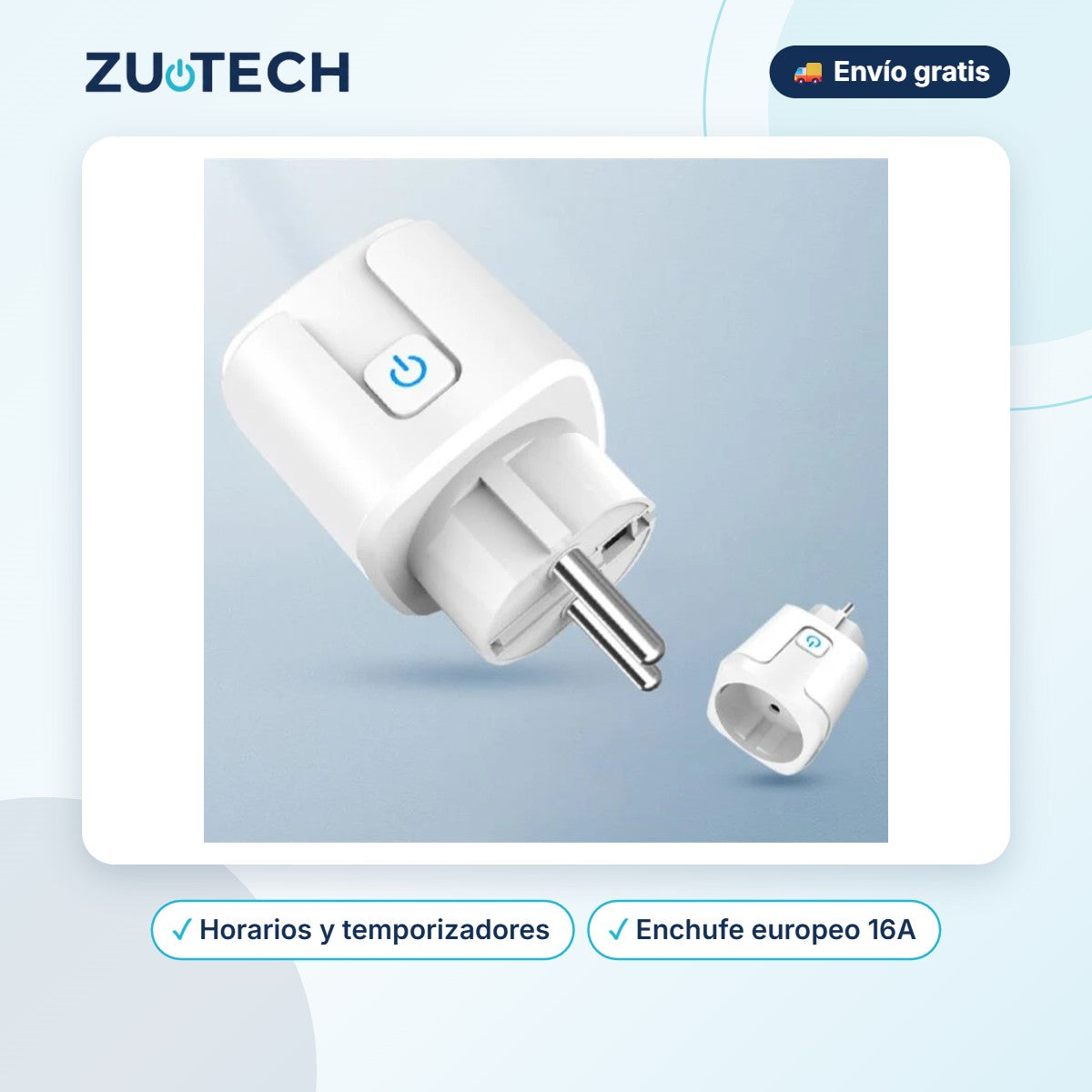 Enchufe Inteligente WiFi Europeo Básico - Zutech