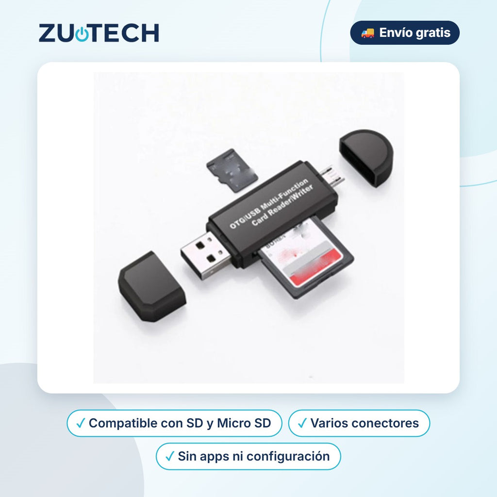 Lector de Tarjetas OTG Multifunción - Zutech