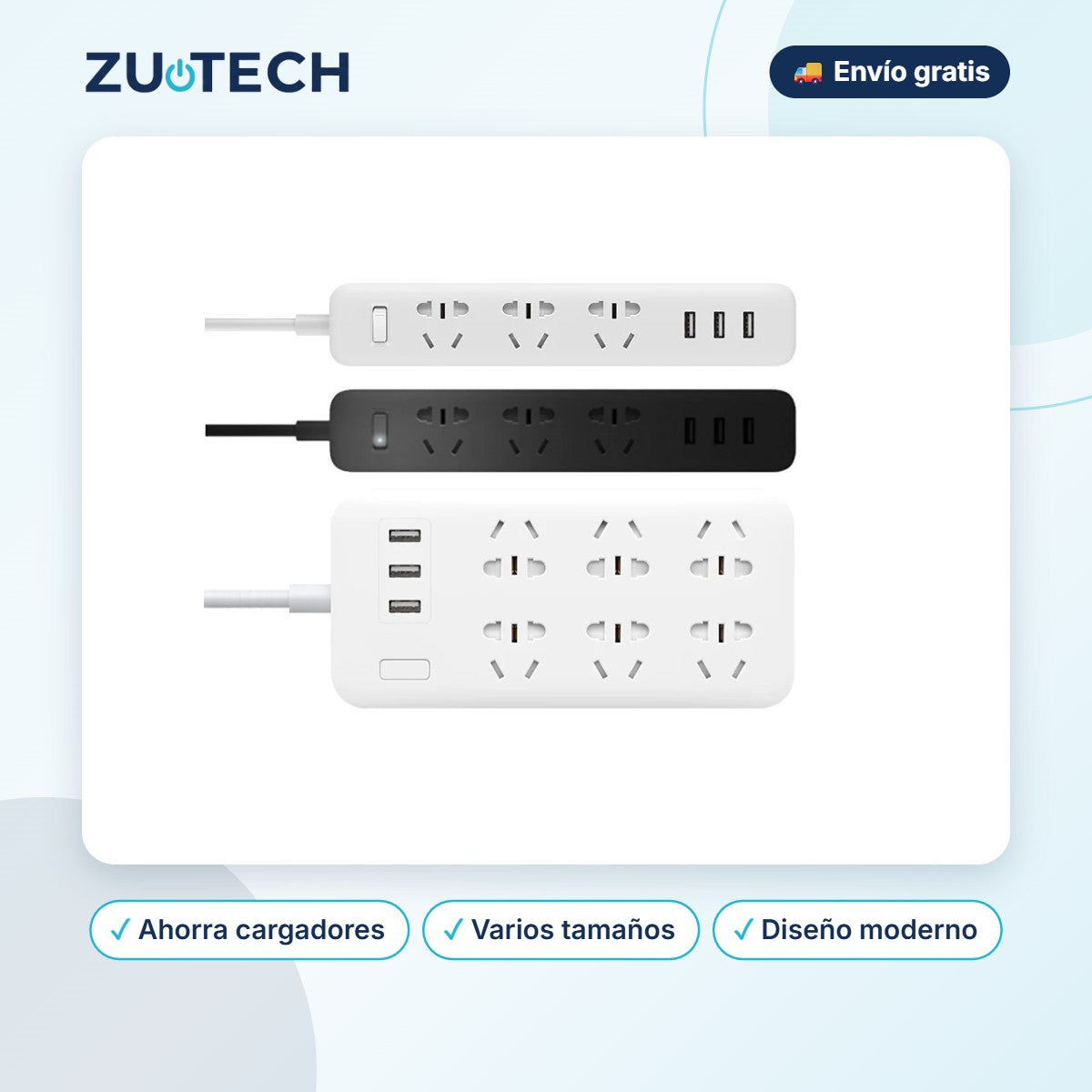 Regleta con Puertos USB - Zutech