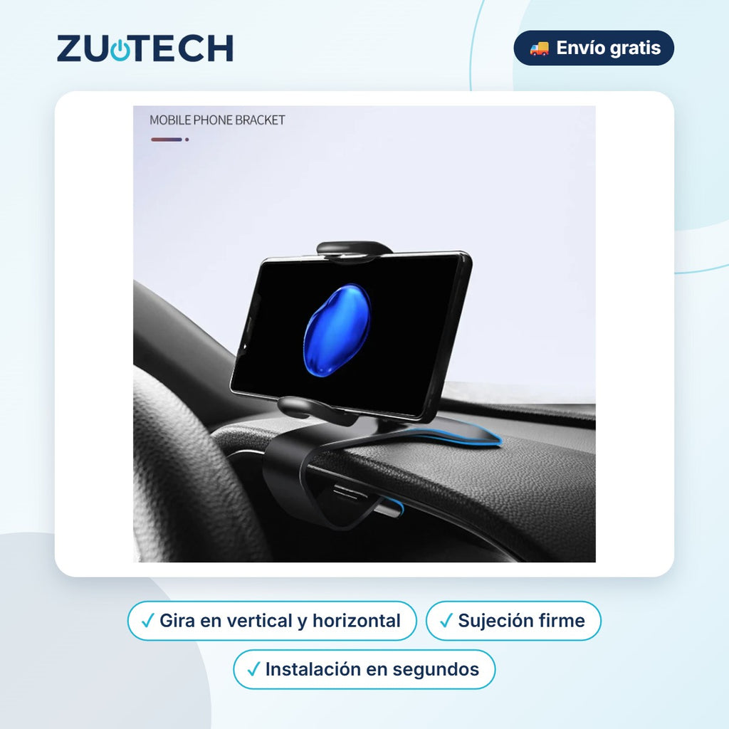 Soporte de Coche Universal Giratorio 360° - Zutech